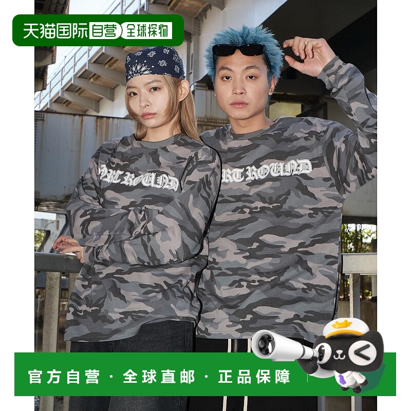 1h可退 日本直邮SHORT ROUND 男女款迷彩图案长袖T恤 SH25SP02M00