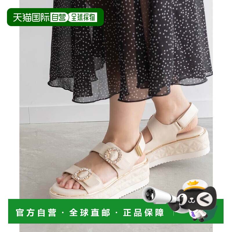 日本直邮RANDA 视觉&times;绗缝运动凉鞋 RA041BW14213厚底