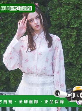 1h可退 日本直邮Lovilyn 女士花纹透视宽松衬衫 LLMFI251002