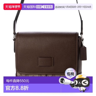 日本直邮COACH 斯普林特地图包25签名提花男士肩包 [CO078AM01904