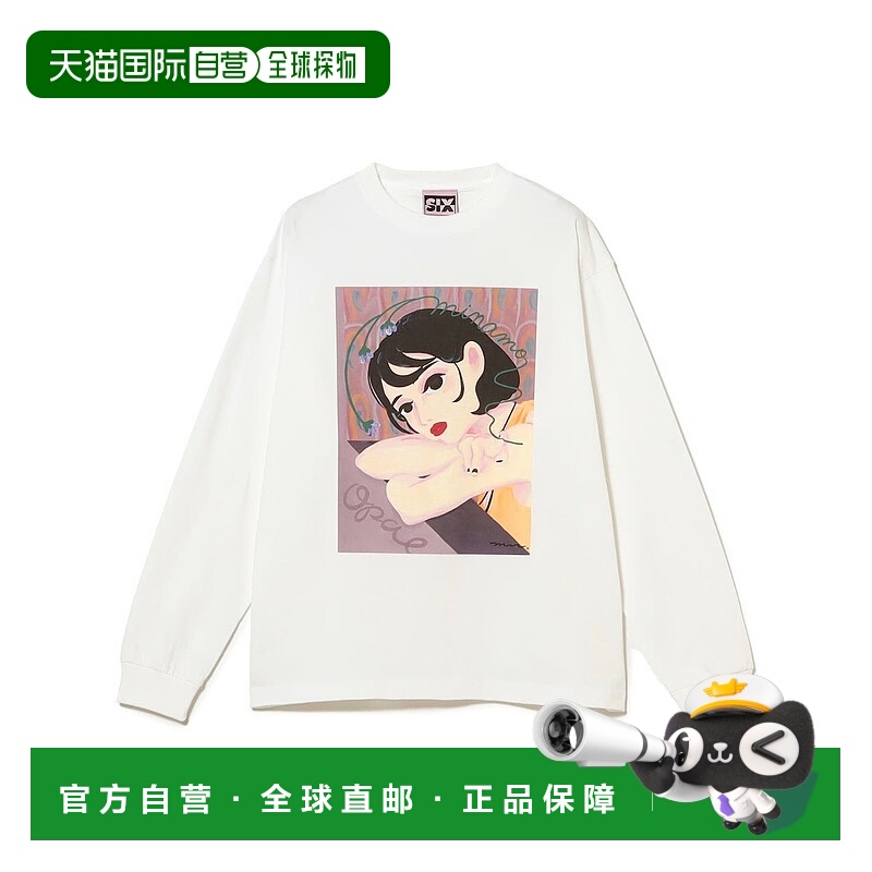 1h可退 日本直邮中村桃子 男装 联名SIX SHOP 原创插画长袖T恤 半