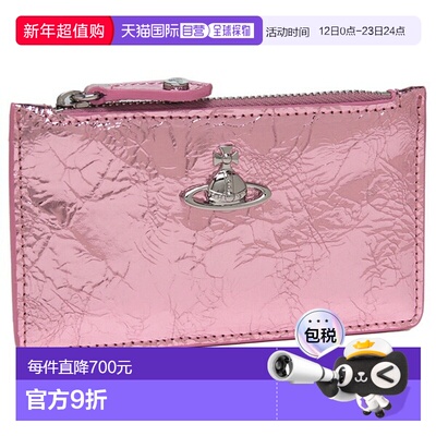 日本直邮Vivienne Westwood Fragment 卡包粉金女士 54020004W L0