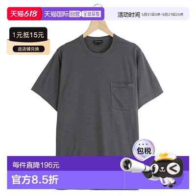 日本直邮Goldwin：成衣染色羊毛T恤 /：GM66107