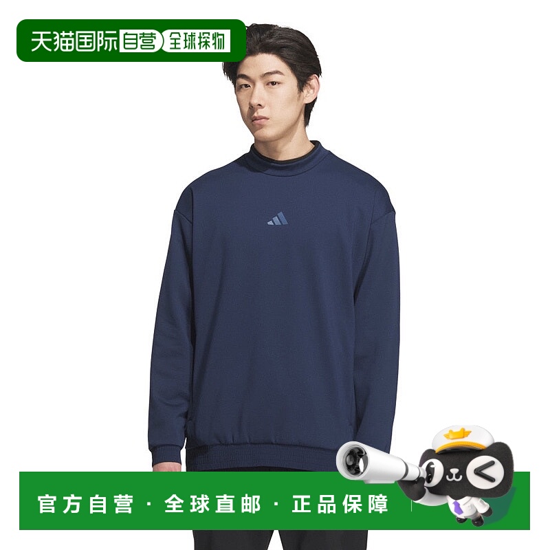 日本直邮adidas 男士高尔夫长袖运动衫 JUW93-JM9584 海军蓝