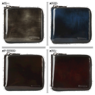 日本直邮VANQUISH 双折钱包男士拉链钱包酒绿色 VQM-43180