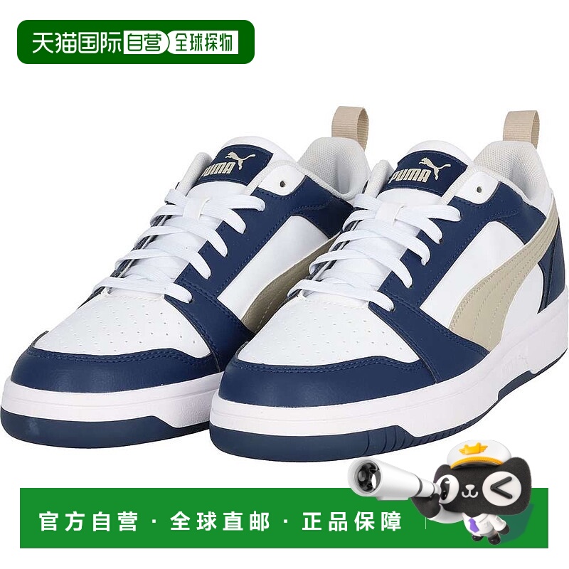 日本直邮Puma Rebound V6 低帮鞋 PUMA 白色-沙漠灰-波斯蓝