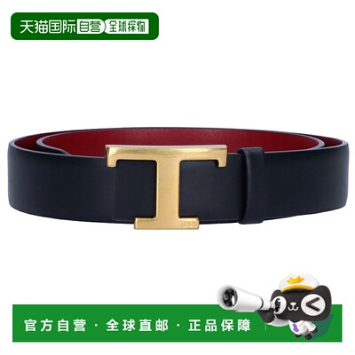 日本直邮TOD'S 女士腰带双面 T 永恒 XCWTSB10100 RBR 6O77 黑色