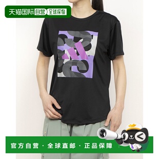 日本直邮阿迪达斯女士图案T恤功能性短袖 黑色JP0010半袖