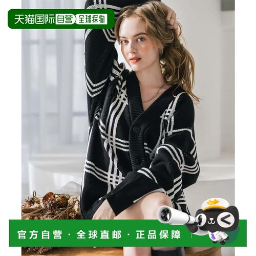 日本直邮Rocky Monroe 针织开衫 满印格纹 男女通用 菱格 轻便外