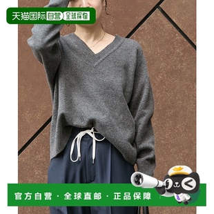 羊毛混纺V领套头衫 1h可退 女装 STANDARD 宽松 日本直邮JOURNAL