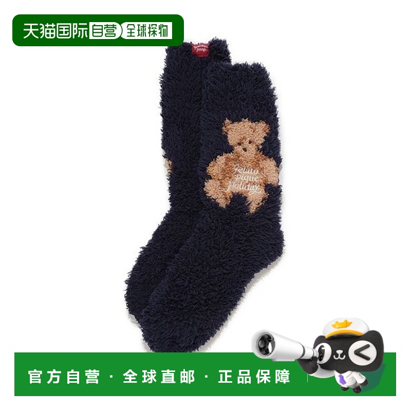 1h可退 日本直邮gelato pique 男装 雪人刺绣宽松家居袜 PMGS2556