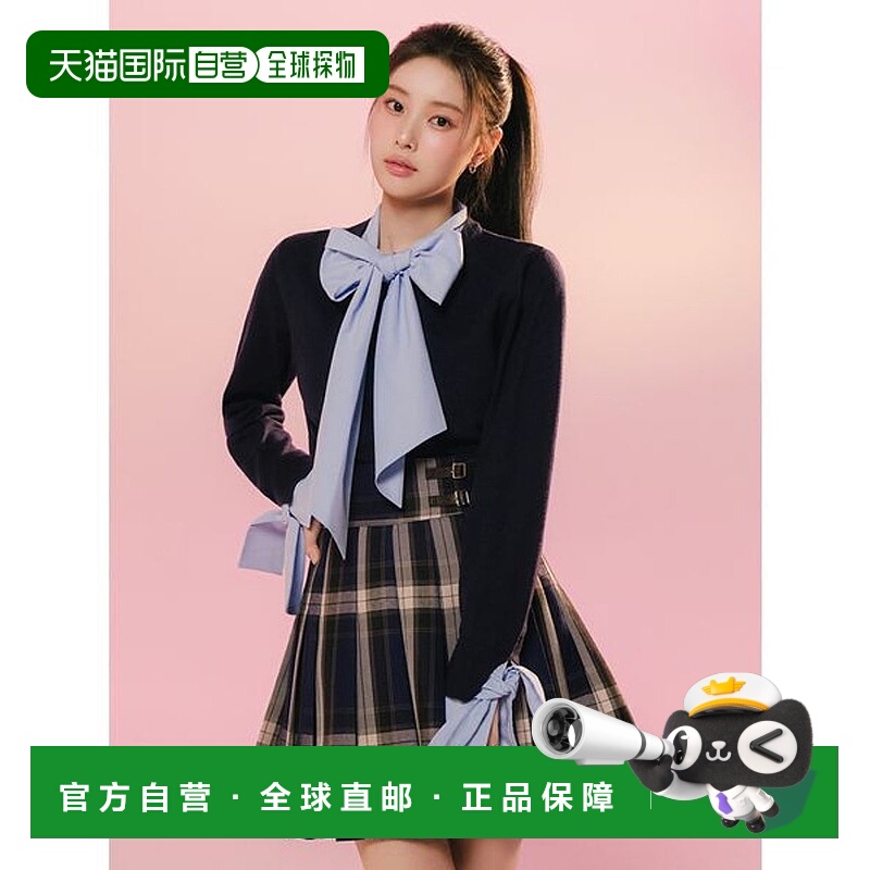 日本直邮SNIDEL 蝴蝶结拼接针织套头衫 [SN1728EW045569]