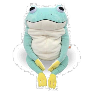 【日本直邮】shinada global软萌青蛙毛绒公仔 水蓝色L号 MOKR-03