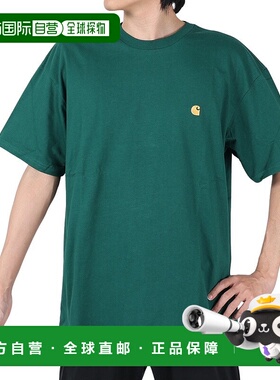 日本直邮Carhartt WIP FW23 纯色圆领短袖T恤 男款 深绿色