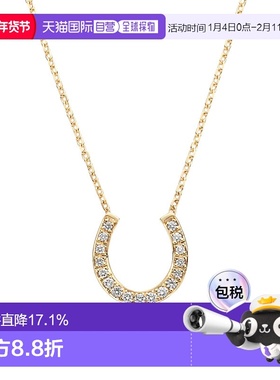 日本直邮Vendome Aoyama新款18K黄金钻石人气款马蹄项链AGVN50244