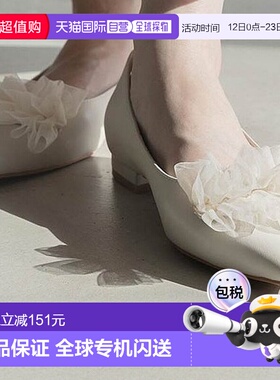 日本直邮RANDA 3E 2WAY 褶边平底女鞋 RA041BW016167 黑色单鞋