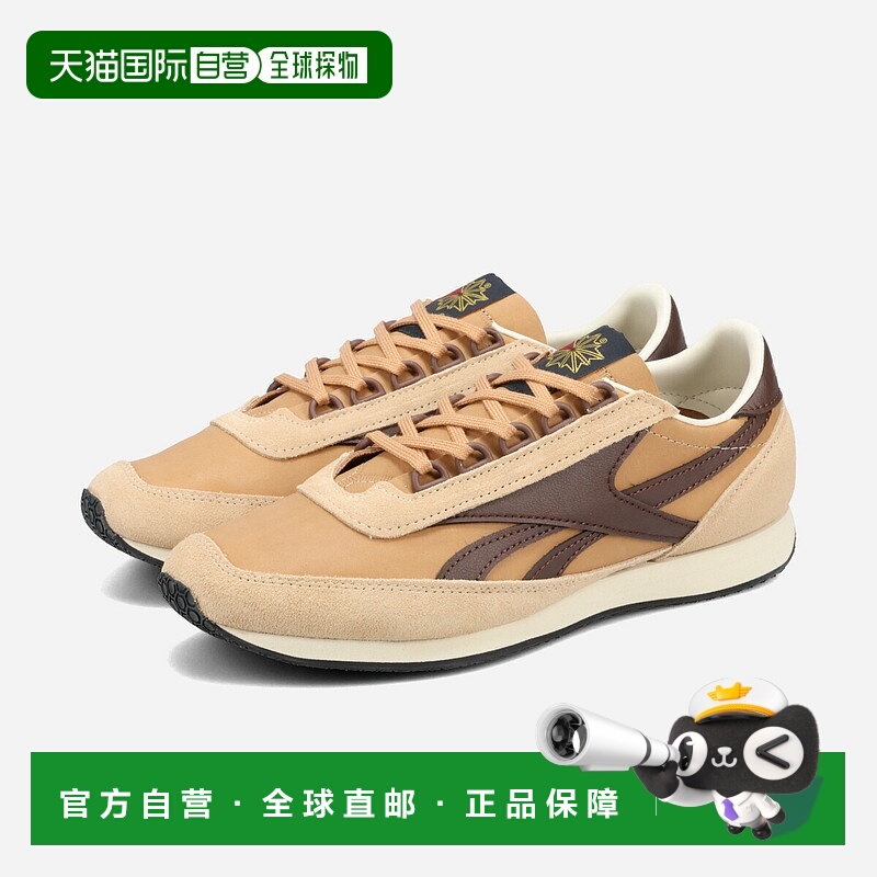 日本直邮Reebok CAMARGUE 男士低帮运动鞋驼色/校园棕/砂金(棕色