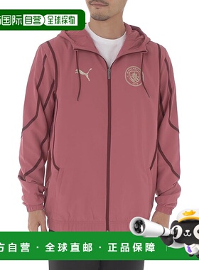 【日本直邮】彪马足球 MCFC 梭织夹克 777580 男款 灰紫 / 深玫红