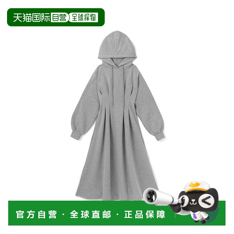 日本直邮日潮 GRL 褶皱连帽衫连衣裙 pm233 韩系早秋氛围感穿搭