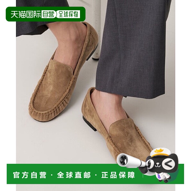 日本直邮UNITED ARROWS 皮革褶皱乐福鞋 [96322470] 绿色