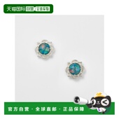 日本直邮日潮 agete 阿卡朵马赛克蛋白石石英银耳钉