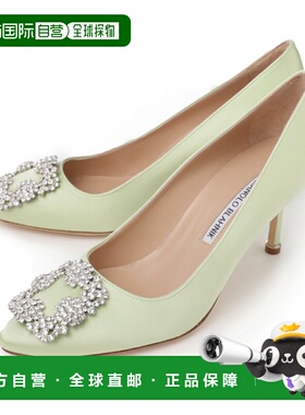 日本直邮Manolo Blahnik Hangisi 高跟鞋 绿色 女士 9xx0316 3371