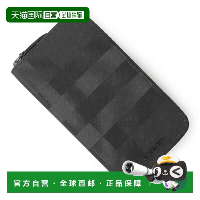 日本直邮博柏利BURBERRY长钱包8070254 CHARCOAL旅行收纳拉链图片