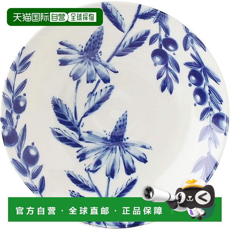 【日本直邮】aito Botanical 咖喱/意面盘 22cm 玛格丽特 白 美浓