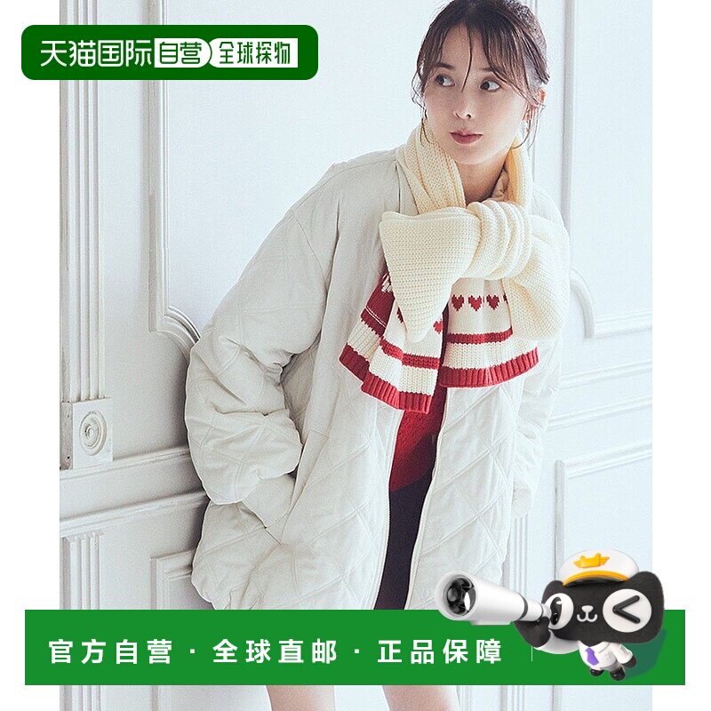 1h可退 日本直邮earth music&ecology 女装宽松中长款双车线绗缝