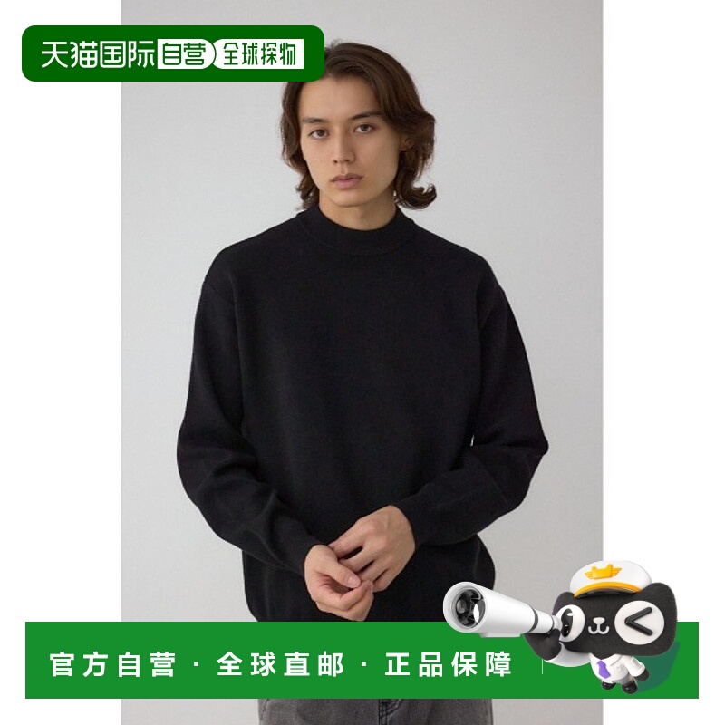 1h可退 日本直邮AZUL BY MOUSSY 男装 半高领针织上衣 侧编亮丝质