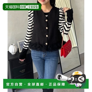 女装 verse 宽松版 型 裾边荷叶边 1h可退 花呢背心 日本直邮prose