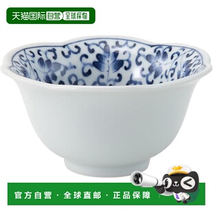 【日本直邮】波佐見焼小碗 花形小碟 直径约9cm 小型蔓藤花纹 蓝