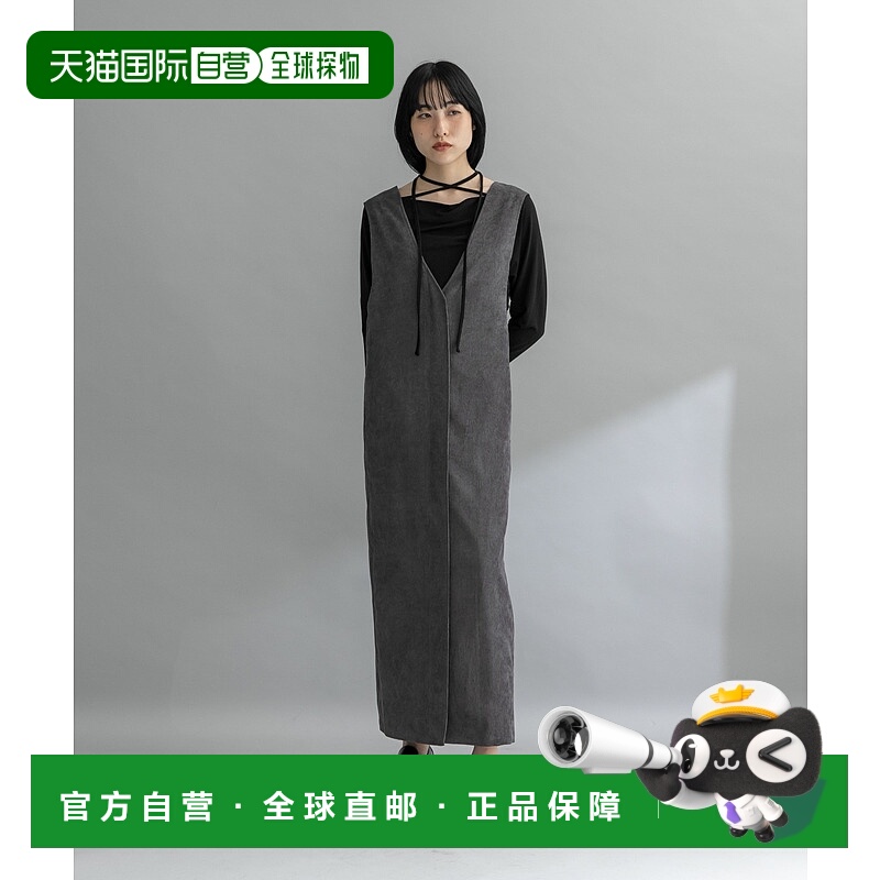 1h可退 日本直邮KBF 女装 灯芯绒交叉背带连衣裙 宽松显瘦设计 KE