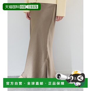 1h可退 日本直邮IENA 女装 双层缎面半身裙 宽松显瘦侧开叉设计 2