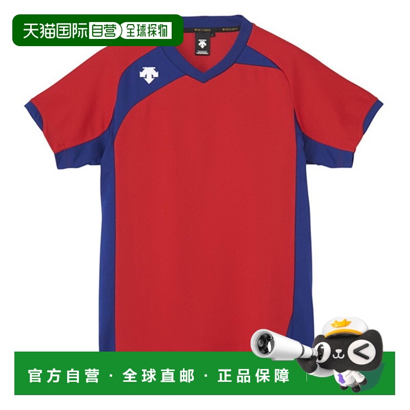 日本直邮DESCENTE 短袖排球衫 DSS-4720B-RED潮牌透气设计感小众