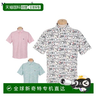 衫 日本直邮Munsingwear Polo 男士 MG5SHS84M 多标志全印花短袖