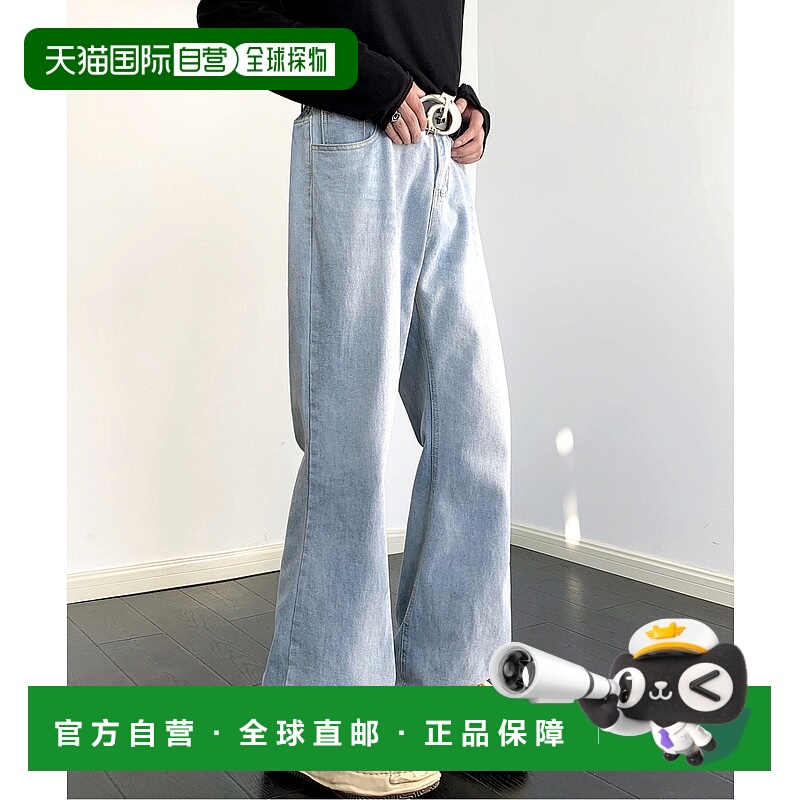 1h可退 日本直邮neos男女同款复古水洗半喇叭牛仔裤 K853