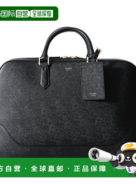 1h可退 日本直邮Capitano 男装 牛革2室公文包 黑色简约设计 pmo-