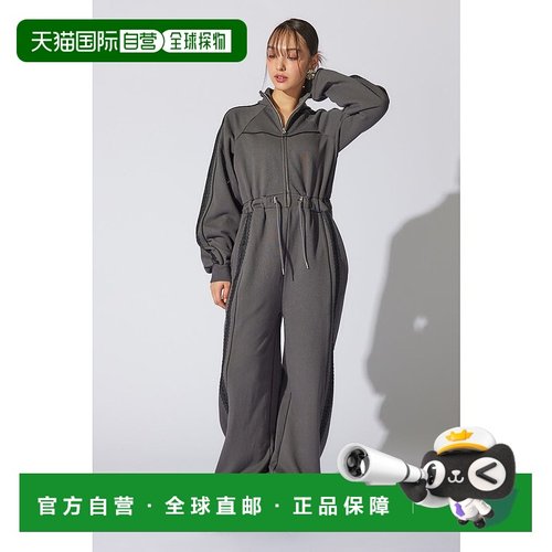 日本直邮Rienda 前拉链侧边线条连身裤 L/PNK1 [RI3465EW033003]