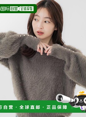 1h可退 日本直邮coca 袖珍珠绒毛针织上衣针织衫