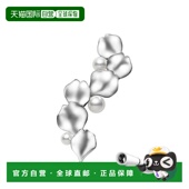 18K白金 日潮跑腿MIKIMOTO御木本 玫瑰花瓣Akoya珍珠胸针 珍珠白