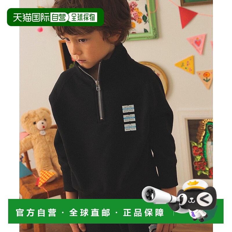 1h可退 日本直邮DISCUS ATHLETIC 男童女童 半拉链套头卫衣 2025F