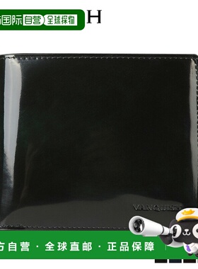 日本直邮VANQUISH 双折钱包男士钱包海军棕色酒绿色 VQM-43170