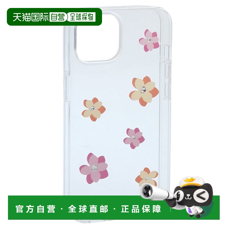 日本直邮Kate Spade 女士智能手机保护壳 透明多色花朵印花和手机