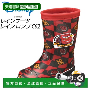日本直邮迪士尼儿童鞋 Rain Romp C62 红色 13110012 MOONSTAR 汽