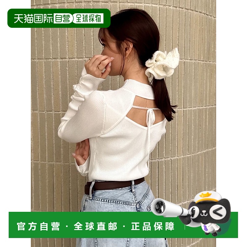 1h可退 日本直邮dazzlin女士宽松半高领露背针织上衣 0225626035