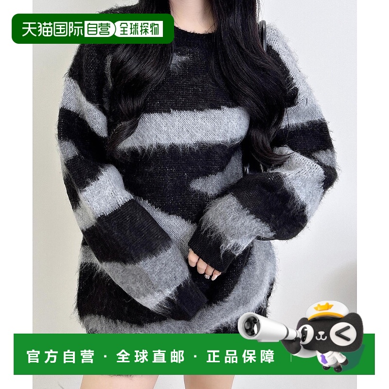 1h可退 日本直邮INGNI女 士宽松大理石纹路 针织毛衣  1254900273