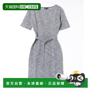 日本直邮agnes b. 女士简约成熟中长款连衣裙配腰带 QE51JHX6645