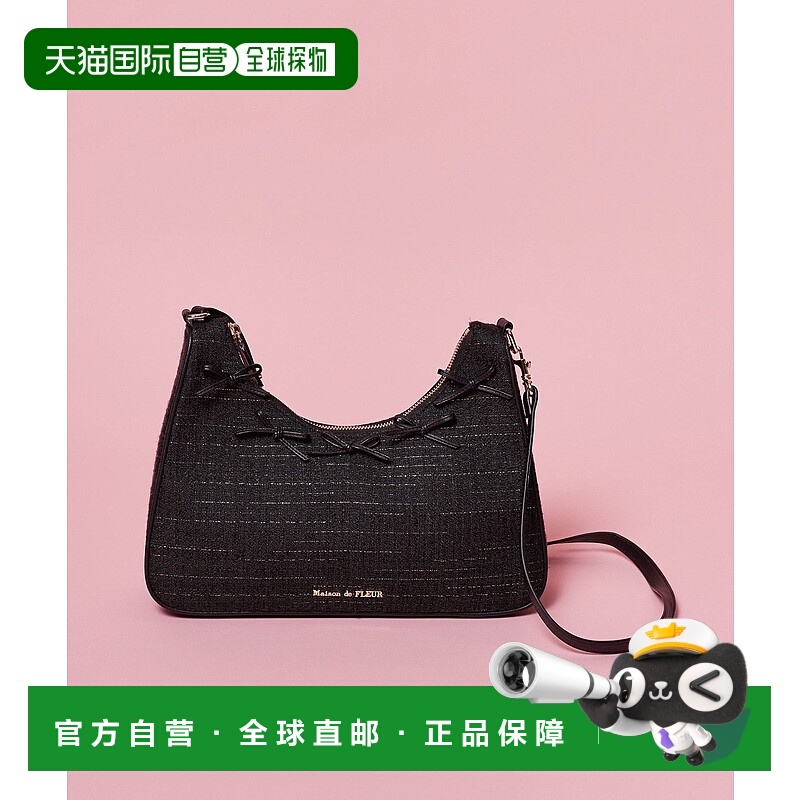1h可退 日本直邮Maison de FLEUR女士2WAY窄带蝴蝶结单肩包 08000