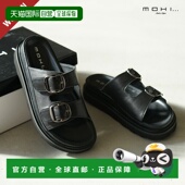 日本直邮MOHI...皮革舒适厚底凉鞋 正品 外穿简约休闲百搭高级感